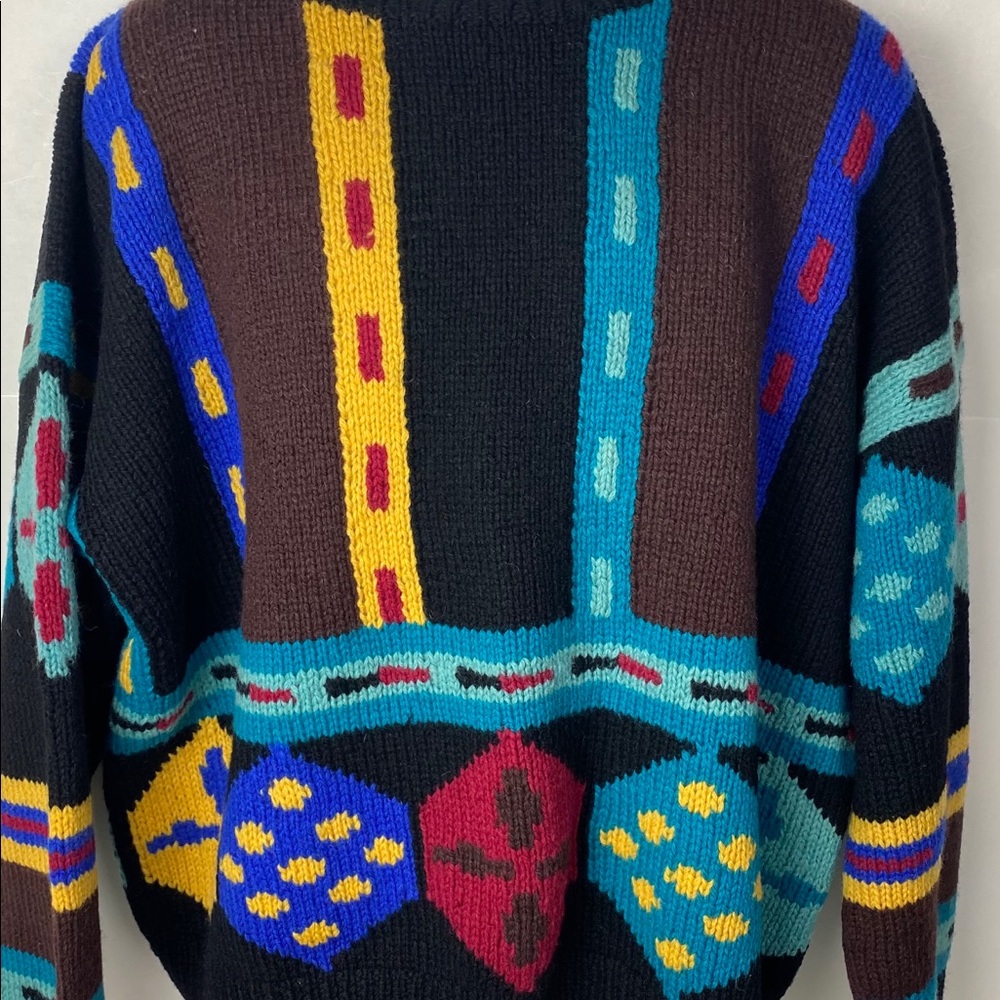 Vintage Bold Sweater Oversized Cozy Multicolor